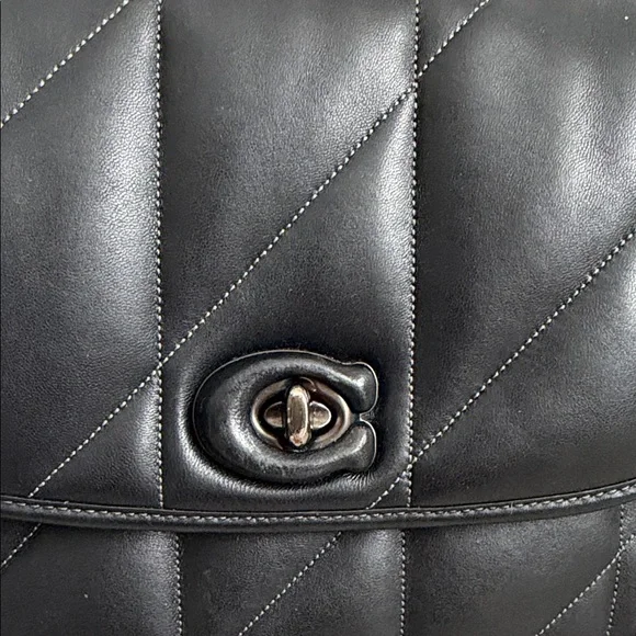 Coach Black Quilted Shoulder Bag - Picture 3 of 6